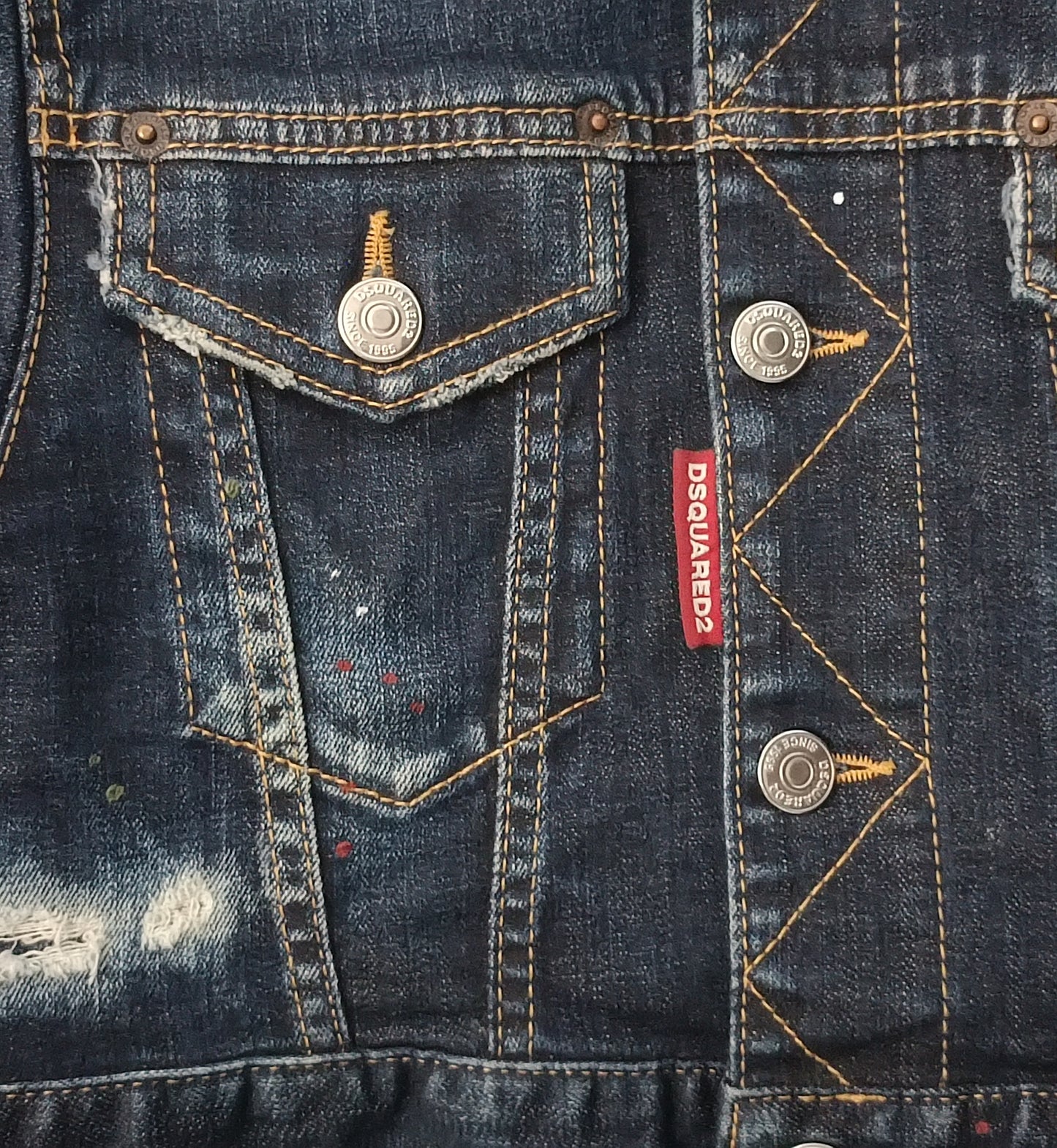(ДАМСКО) (S) DSQUARED2 Cropped Denim Jacket дънково яке