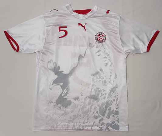 (XL) Puma Tunisia #5 Jaziri 2006 Jersey тениска