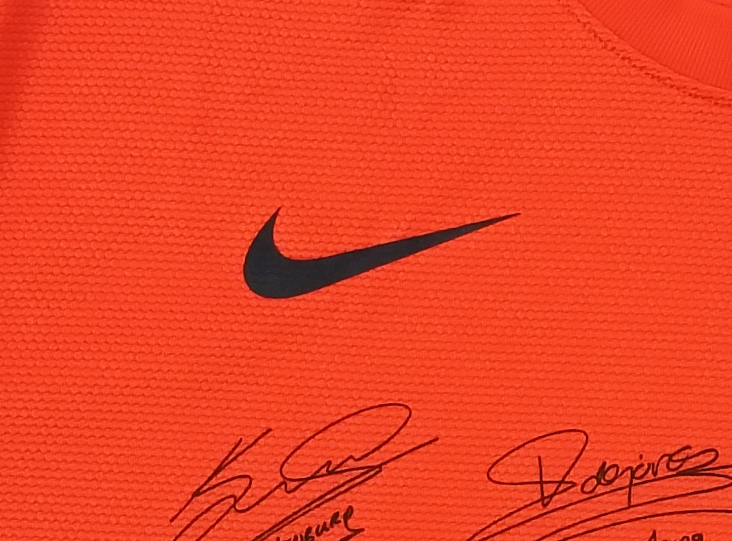 (L) Nike DRI-FIT Netherlands Squad Signed Home Jersey тениска