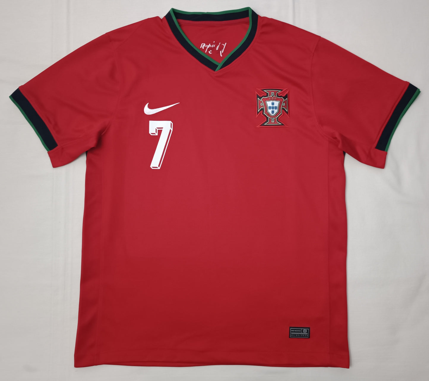 (L) Nike DRI-FIT Portugal #7 Ronaldo 2024 Home Jersey тениска