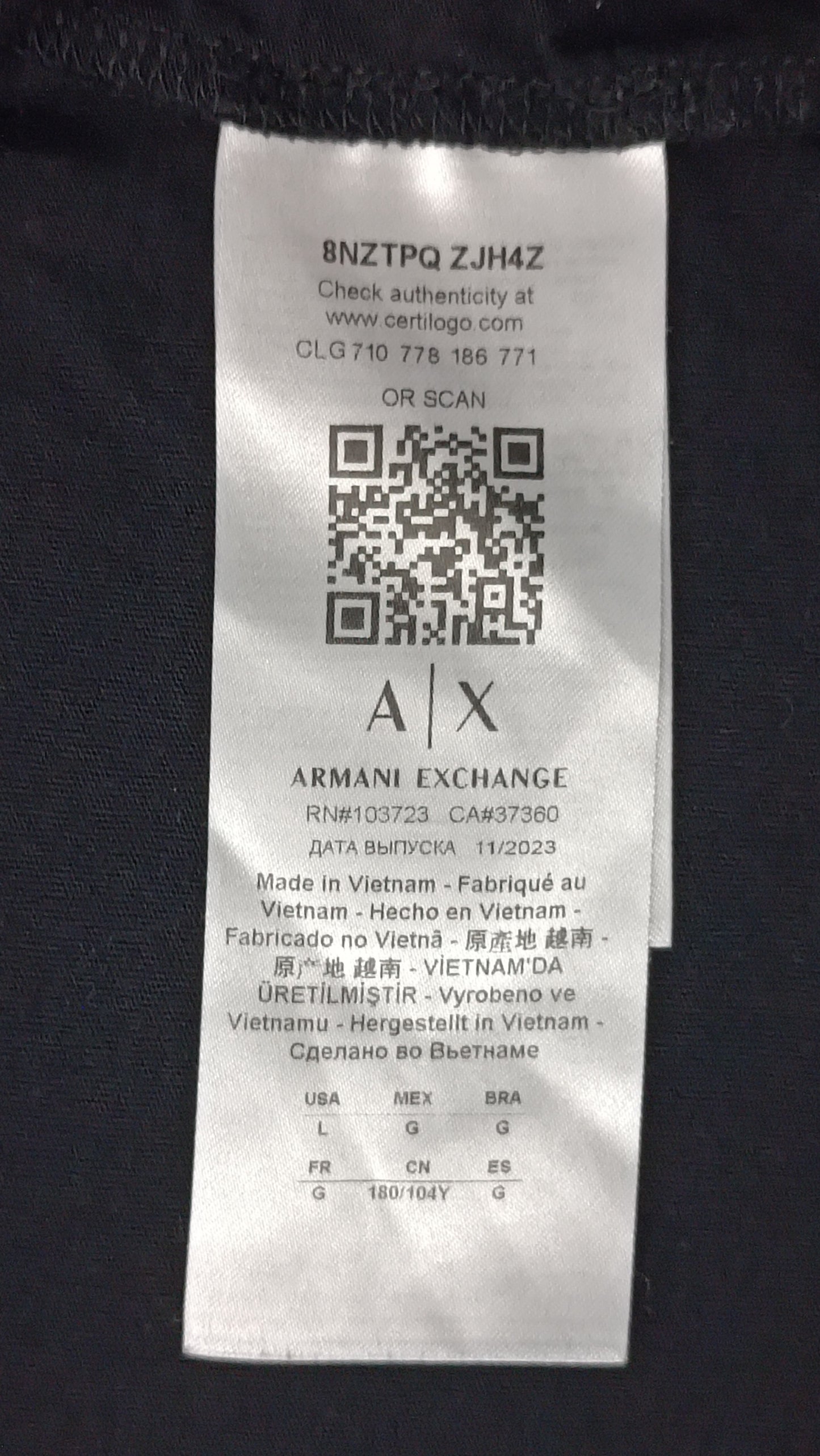(L) Armani Exchange Shirt тениска