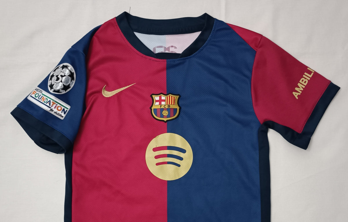 (ДЕТСКО) (Ръст 147-158см) Nike DRI-FIT FC Barcelona #19 Lamine Yamal 2024/25 Home Jersey тениска