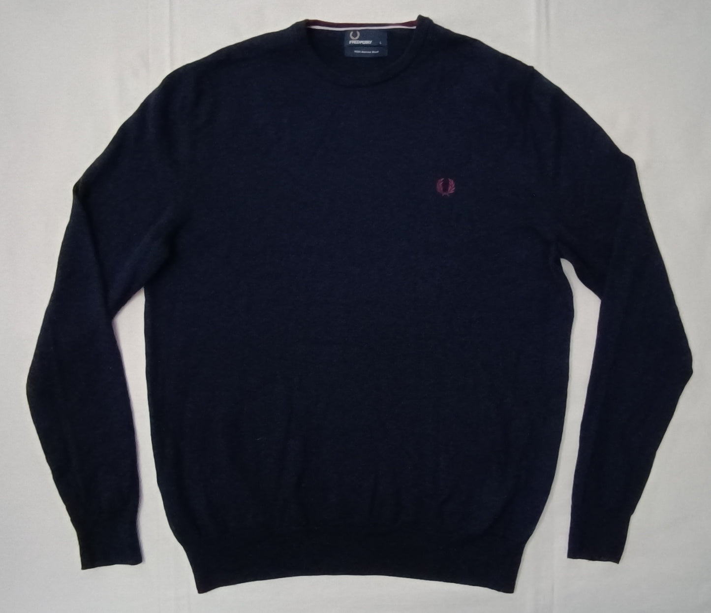 (L) Fred Perry Merino Wool Pullover мерино вълнен пуловер