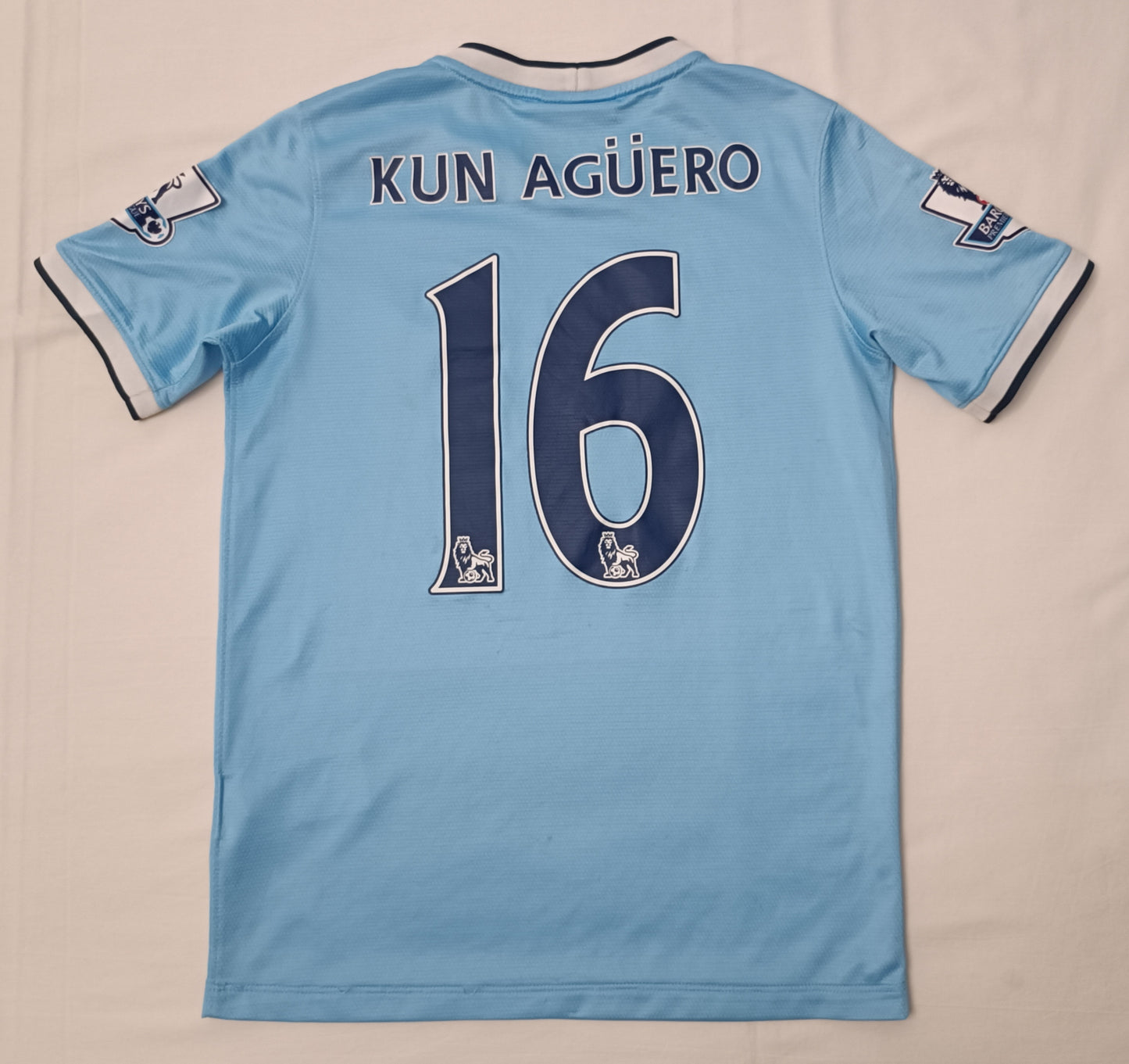 (ДЕТСКО) (Ръст 147-158см) Nike DRI-FIT Manchester City #16 kun Aguero Home Jersey тениска