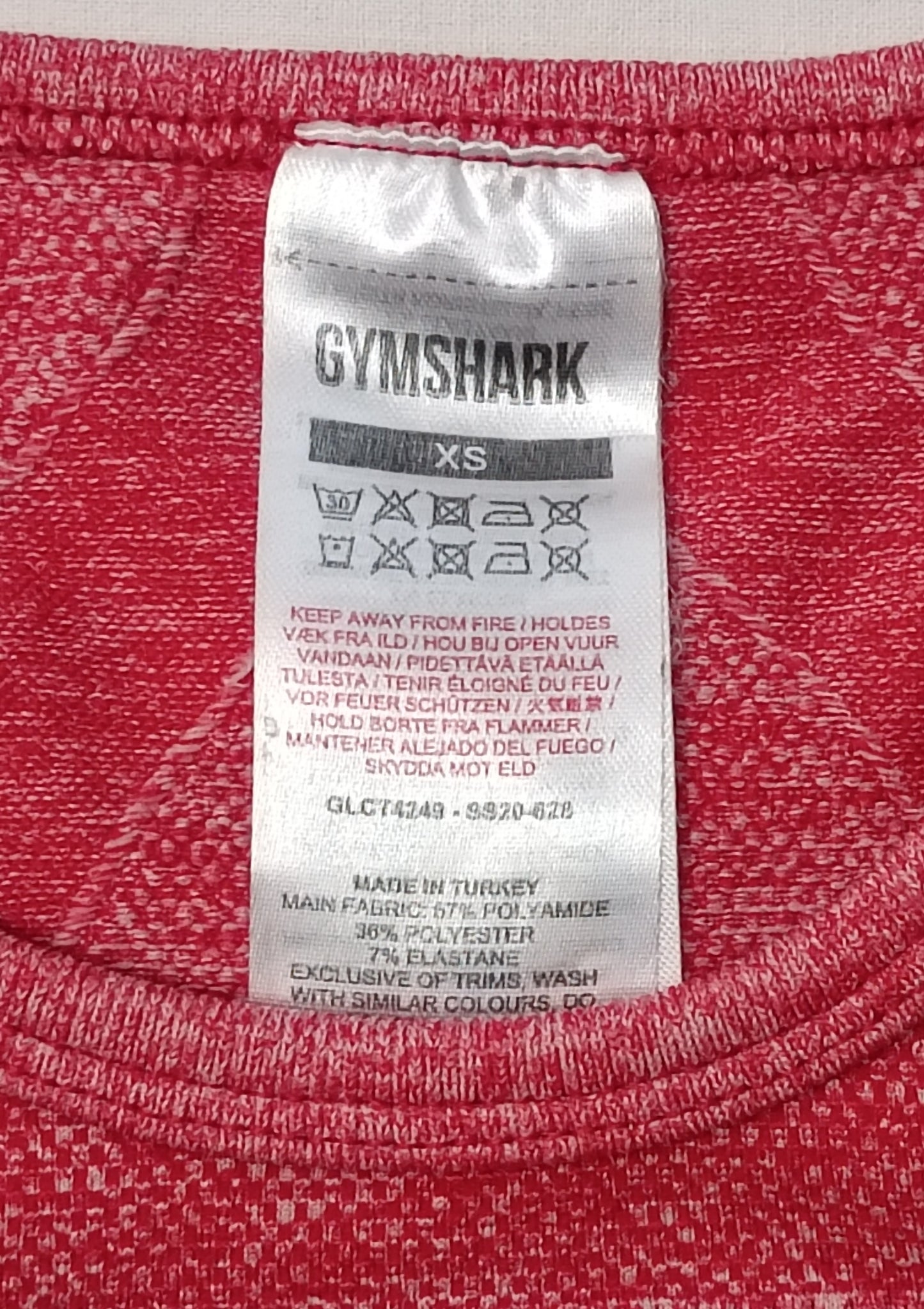 (ДАМСКО) (XS) Gymshark Seamless Cropped Long Sleeve Top блуза