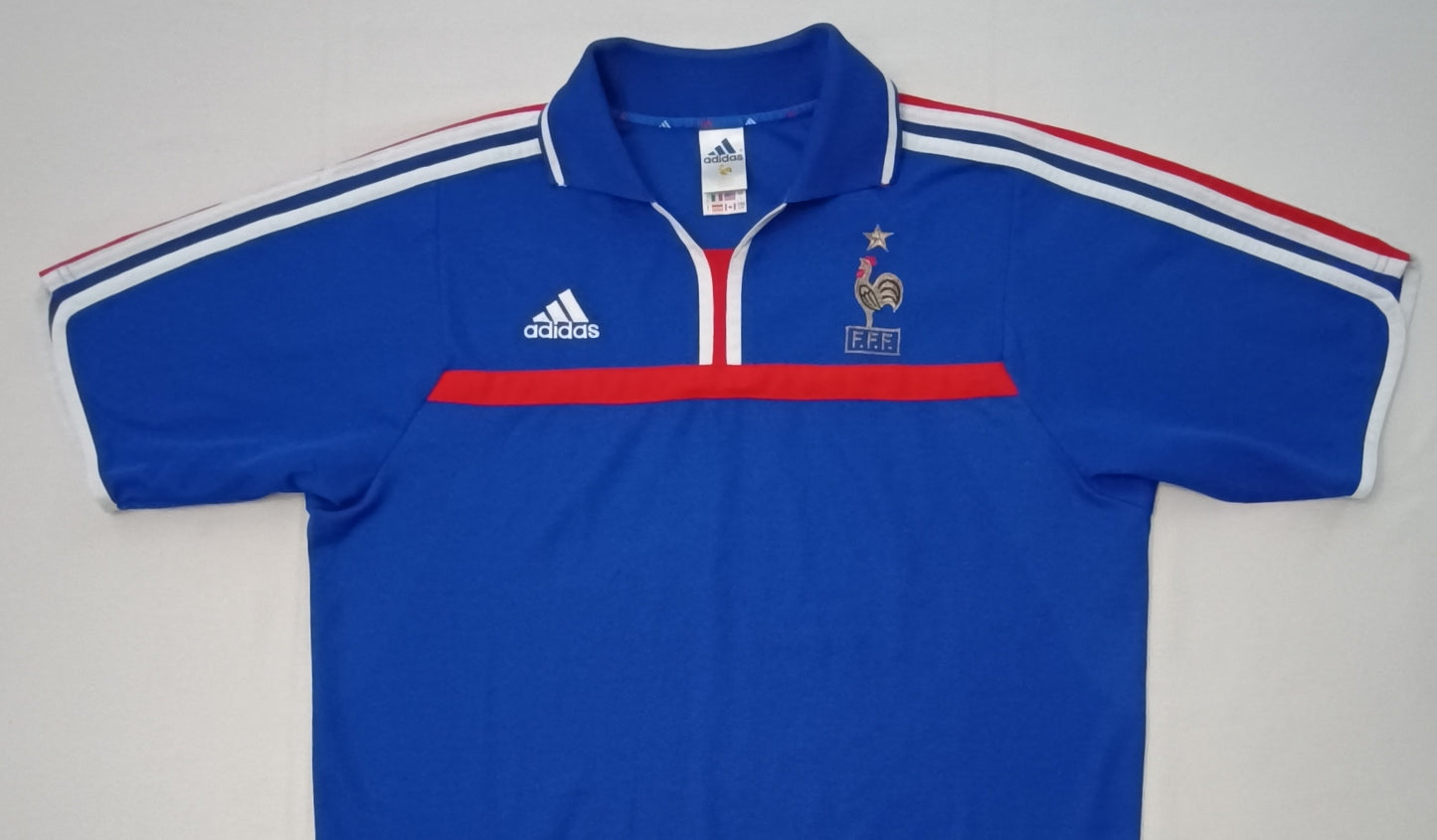 (L) Adidas FFF France 1999 Home Jersey тениска