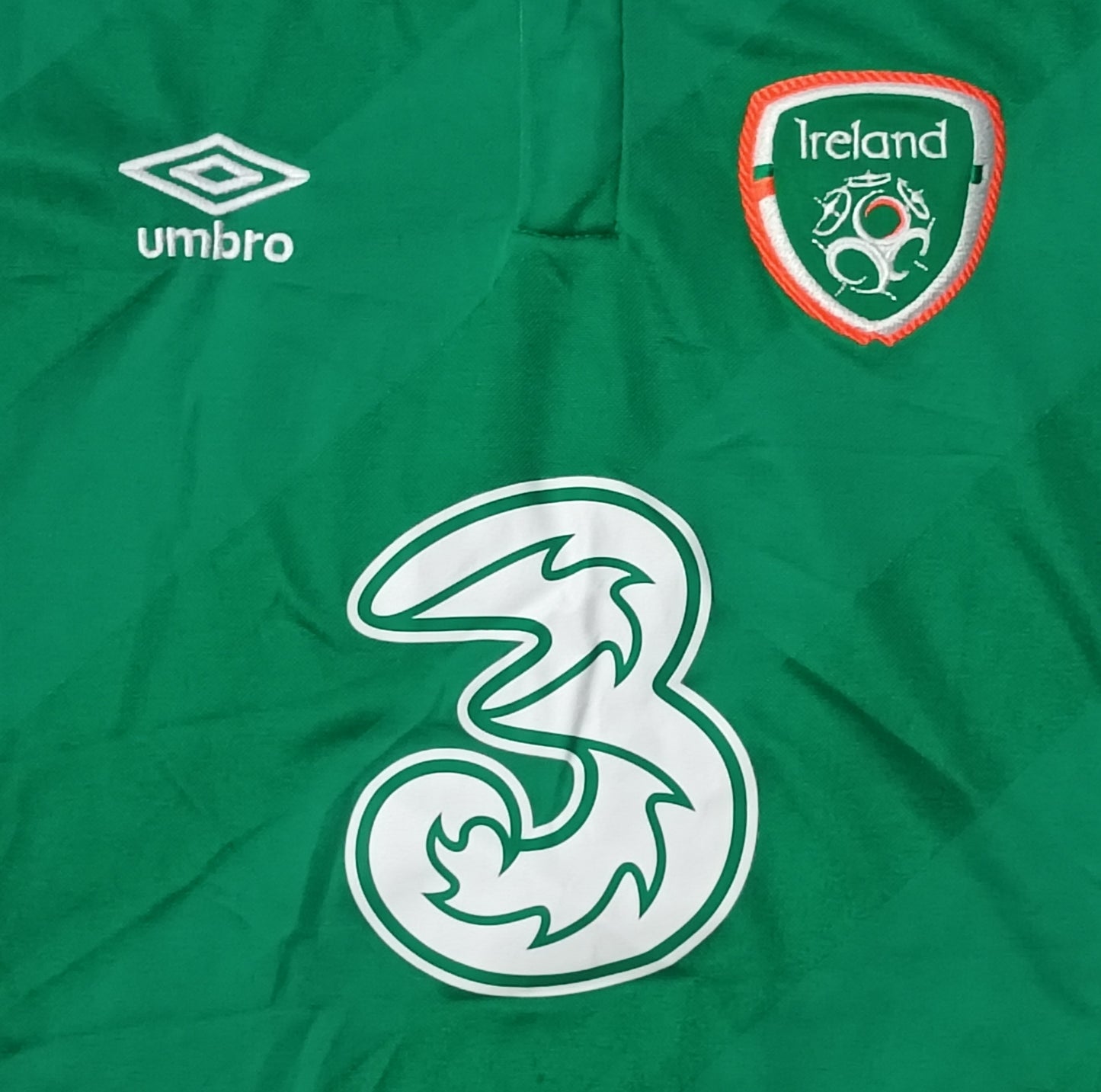 (ДЕТСКО) (Ръст 128-137см) Umbro Ireland 2016/17 Home Jersey тениска