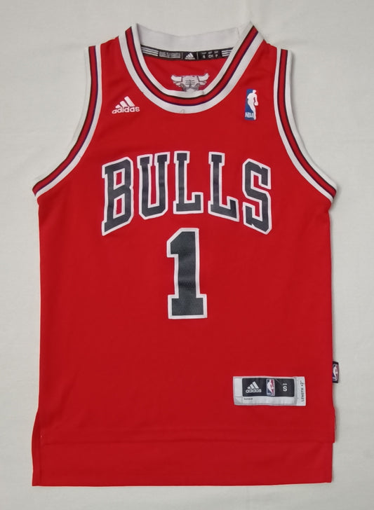 (ДЕТСКО) (Ръст 128-137см) Adidas NBA Chicago Bulls #1 Rose Jersey потник