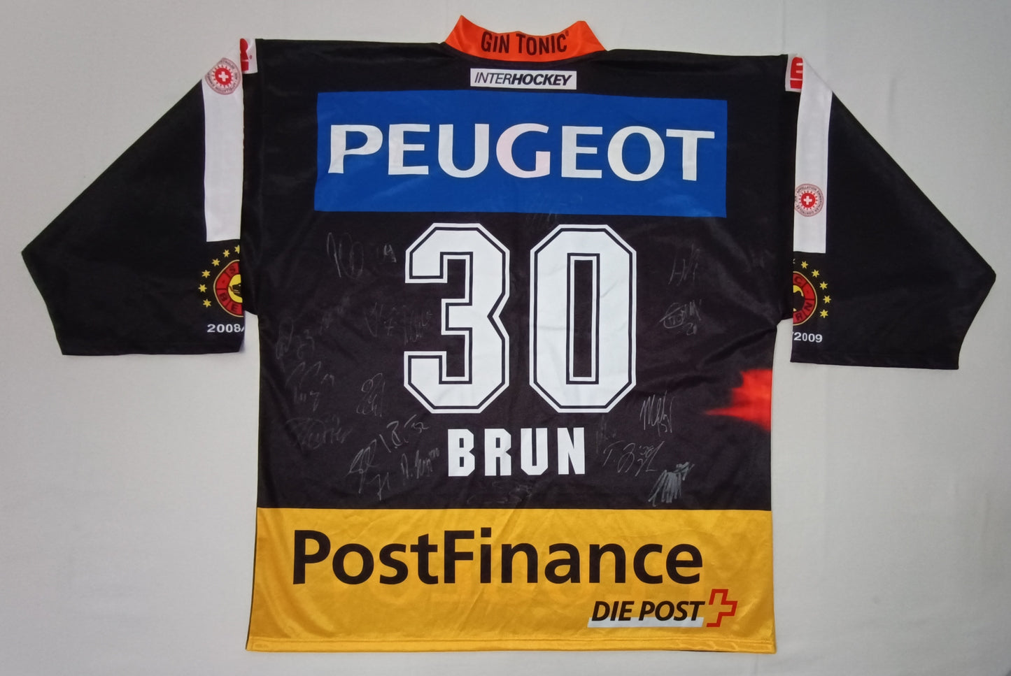(XL) Interhockey SC Bern Switzerland Ice Hockey Jersey тениска с автографи
