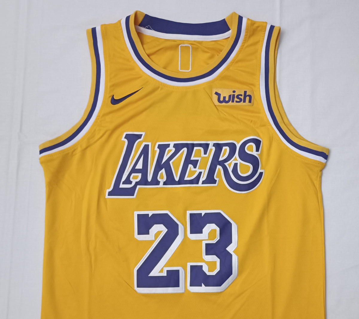 (L) Nike NBA LA Lakers #23 LeBron James Jersey потник