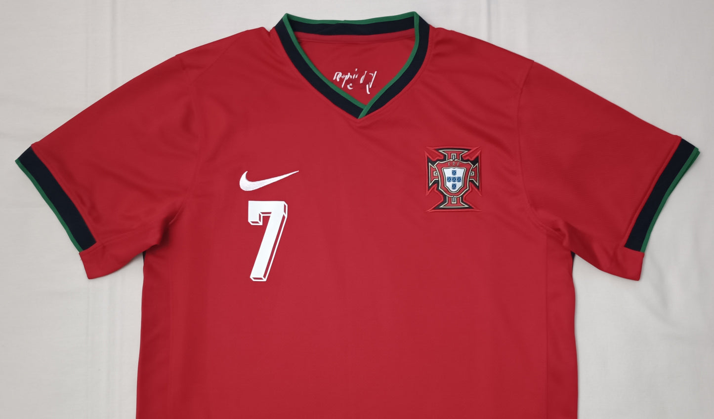 (L) Nike DRI-FIT Portugal #7 Ronaldo 2024 Home Jersey тениска