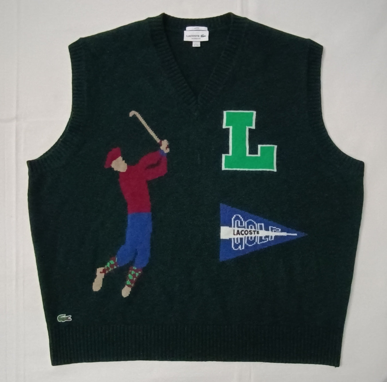 (2XL) Lacoste Sweater Wool Pullover вълнен пуловер