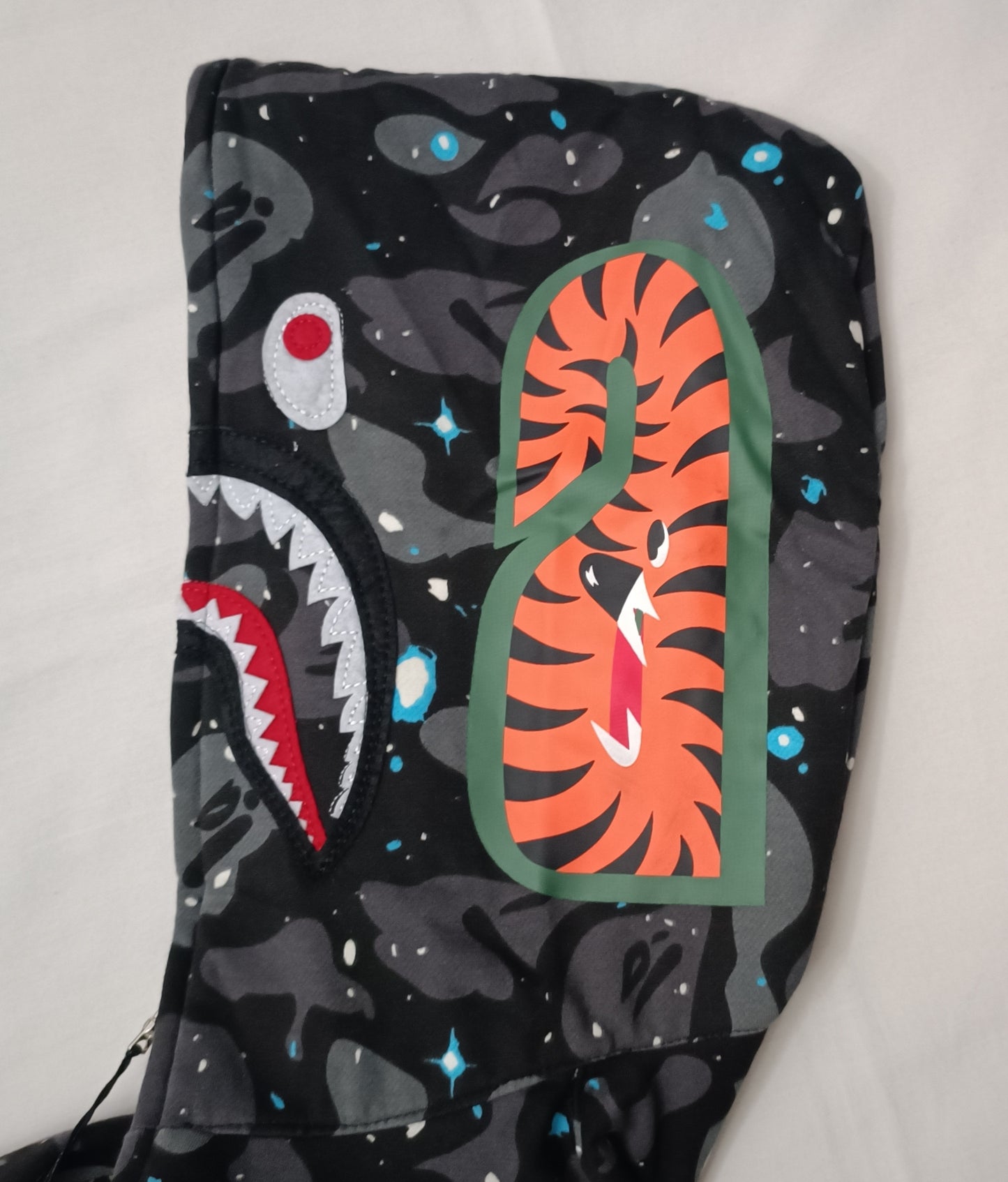 (M) A Bathing Ape Bape Space Camo Shark Full Zip Hoodie Sweatshirt горнище