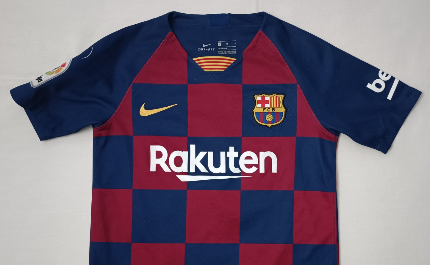 (ДЕТСКО) (137-147см) Nike DRI-FIT FC Barcelona #19 Braithwaite 2019/20 Home Jersey тениска