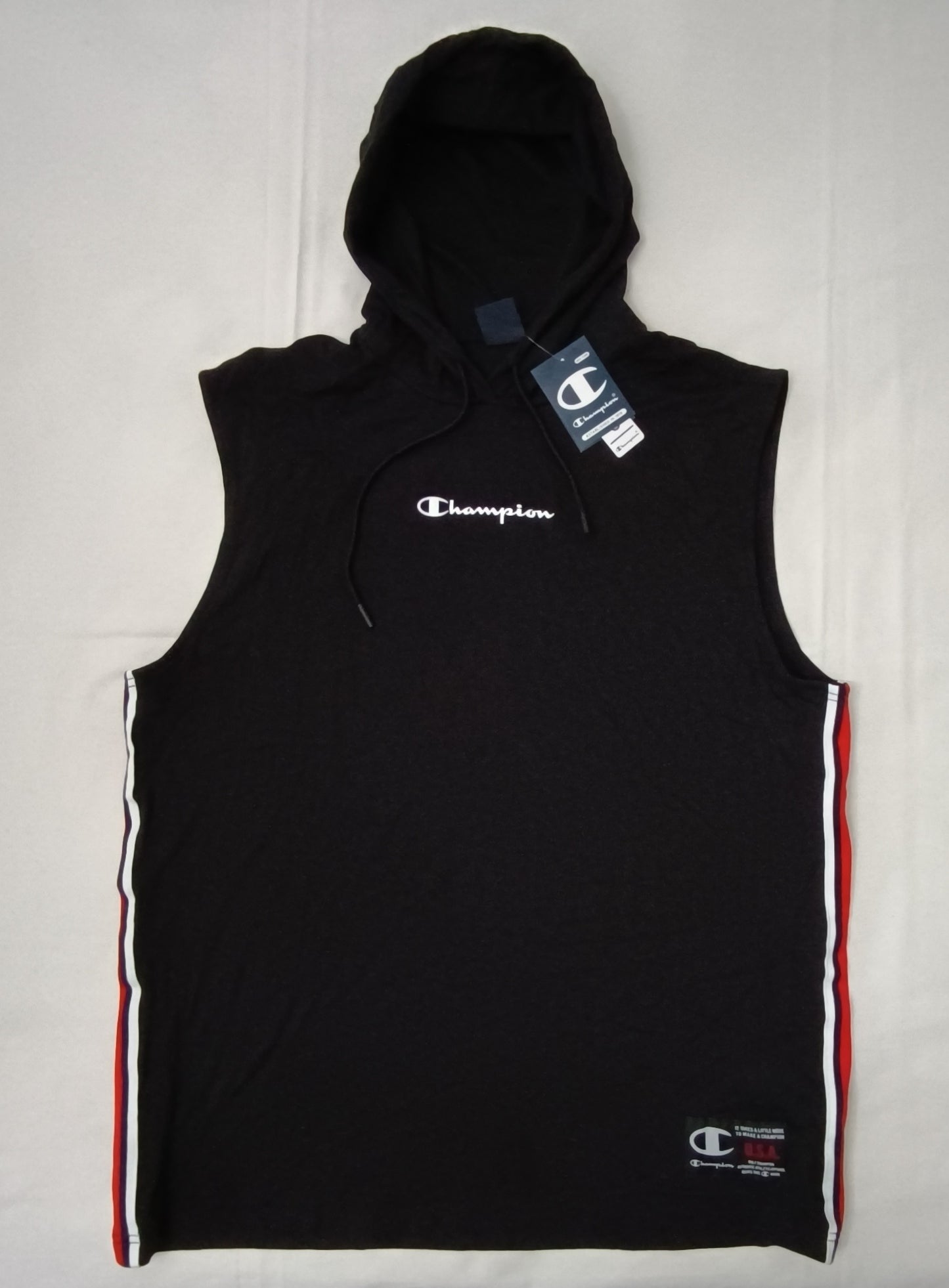 (2XL) Champion Sleeveless Hoodie горнище