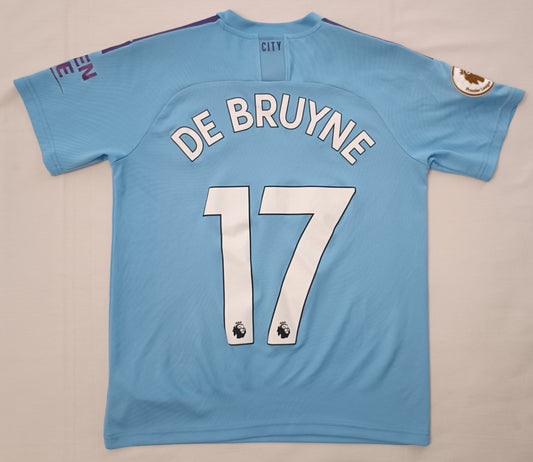 (ДЕТСКО) (Ръст 158-170см) Puma Manchester City #17 Kevin de Bruyne Home Jersey тениска