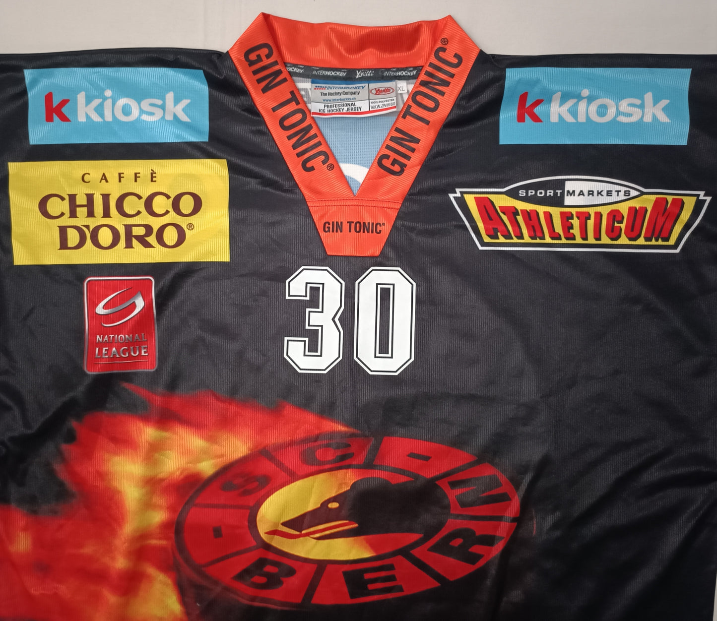 (XL) Interhockey SC Bern Switzerland Ice Hockey Jersey тениска с автографи