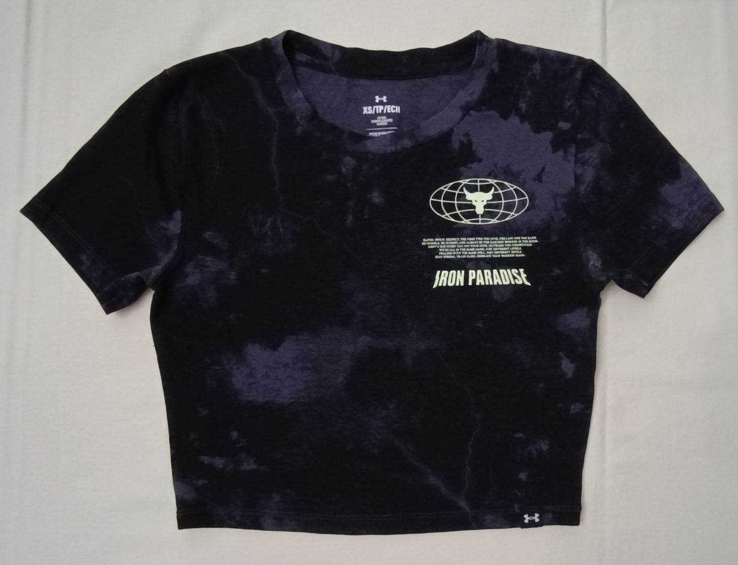 (ДАМСКО) (XS) Under Armour UA x The Rock Project Cropped Tee тениска