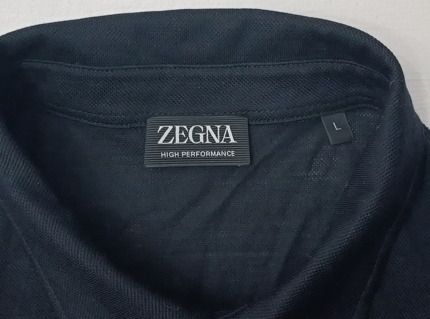 (L) Zegna High Performance Wool Polo Shirt тениска