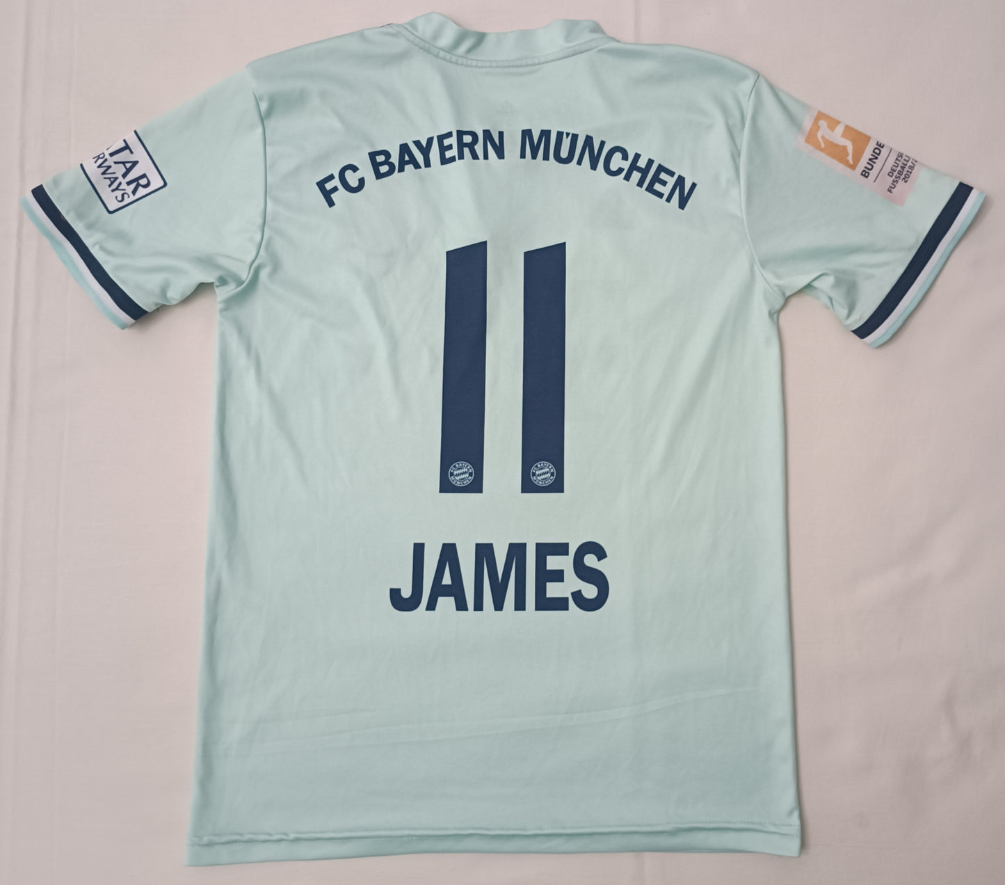 (ДЕТСКО) (Ръст 158-170см) Adidas Bayern Munchen #11 James 2018/19 Away Jersey тениска