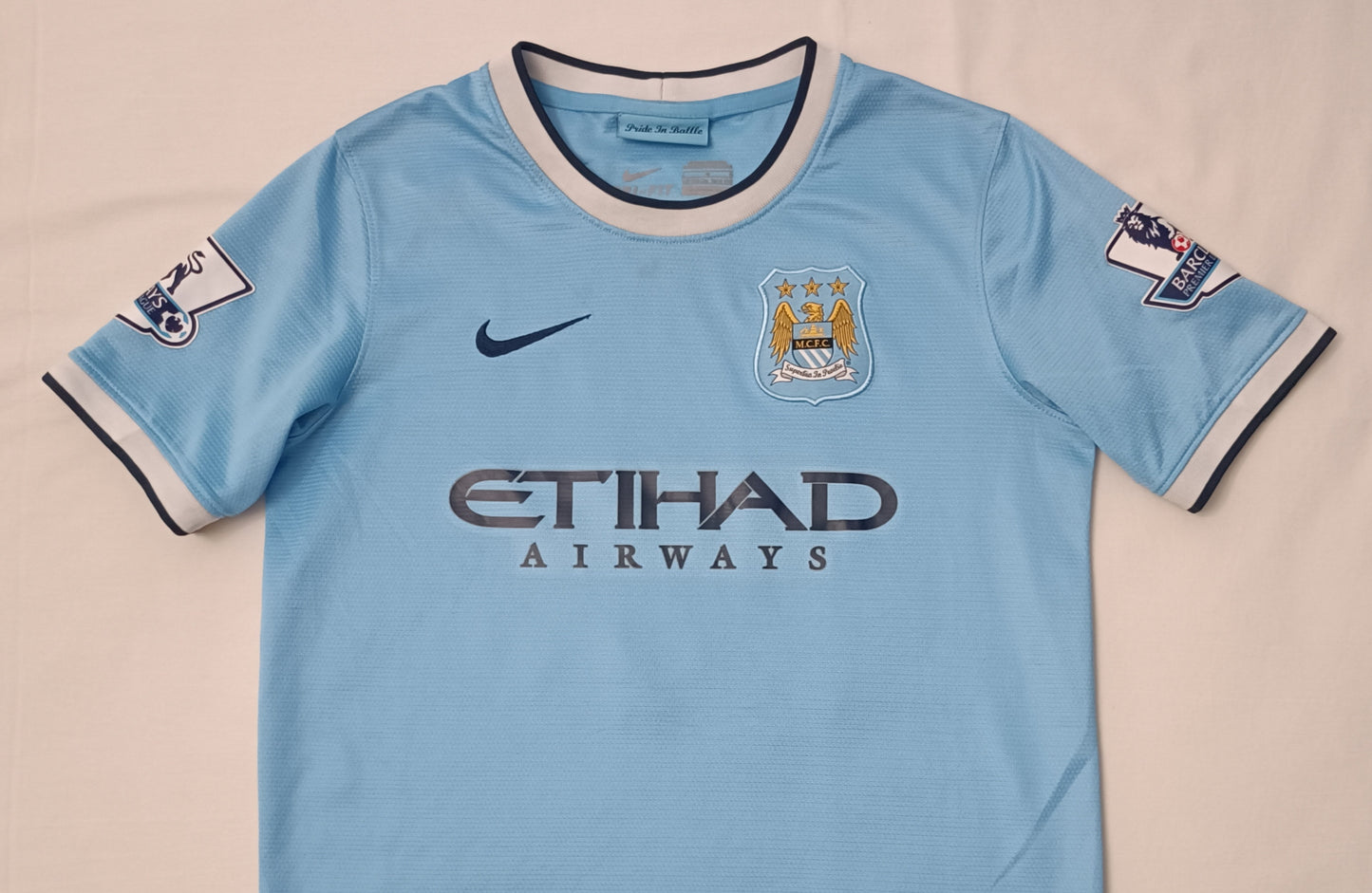 (ДЕТСКО) (Ръст 147-158см) Nike DRI-FIT Manchester City #16 kun Aguero Home Jersey тениска