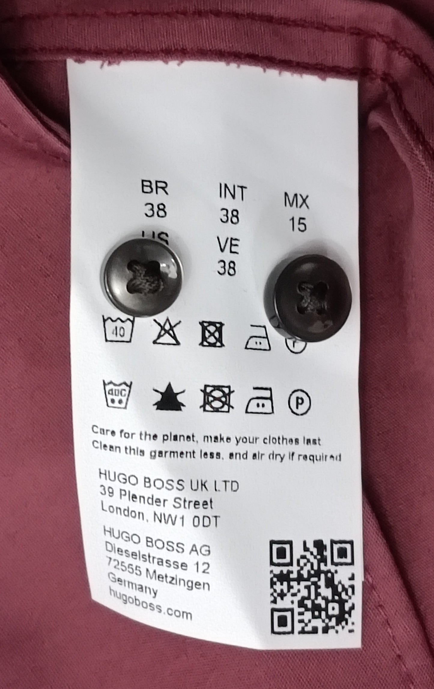 (S) Hugo Boss Long Sleeve риза