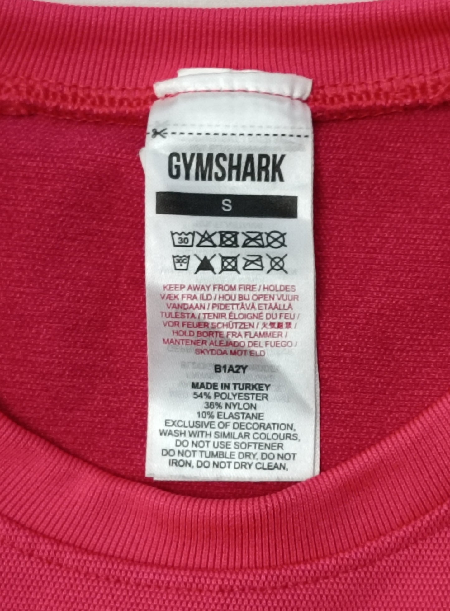 (ДАМСКО) (S) Gymshark Seamless Cropped Long Sleeve Top блуза