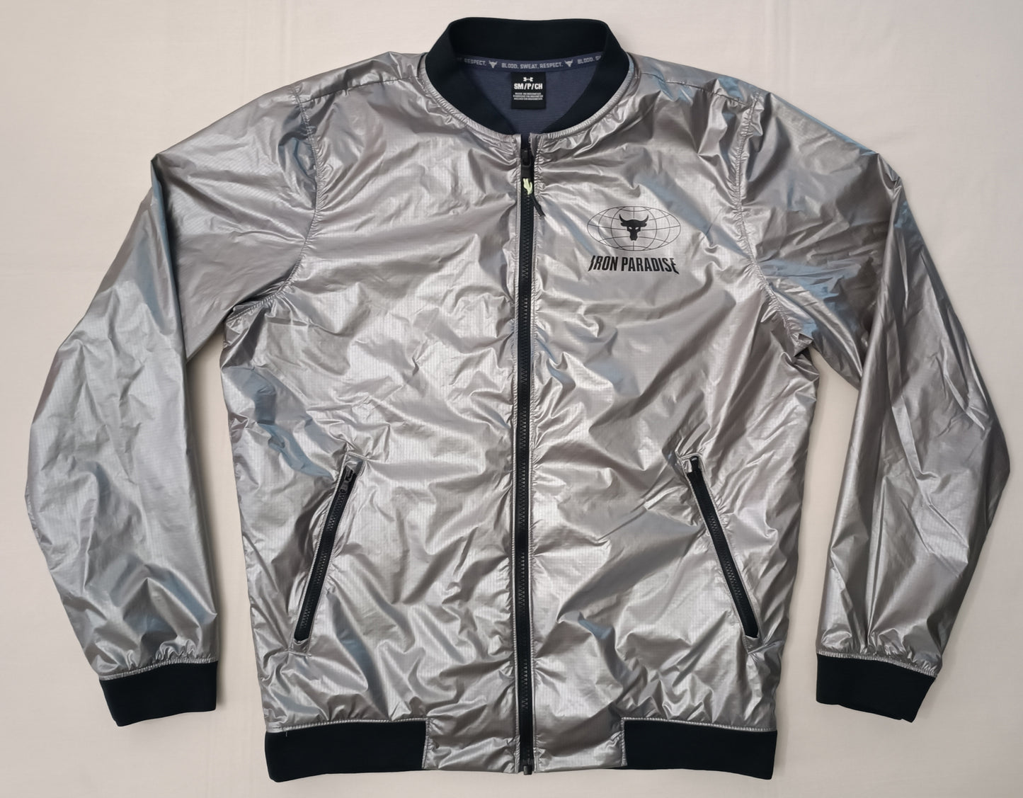 (S) Under Armour UA x The Rock Project Disrupt Bomber Jacket яке