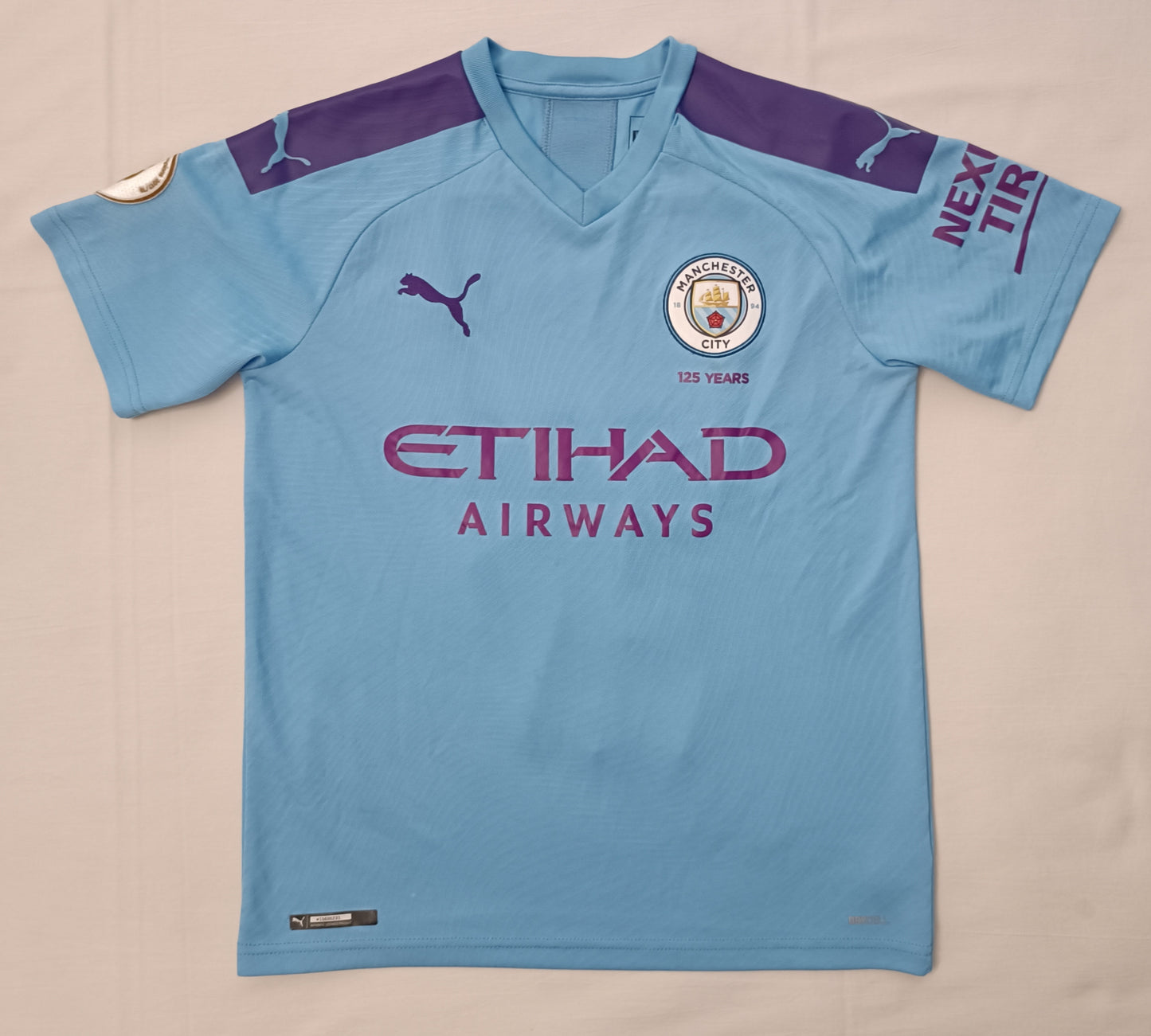 (ДЕТСКО) (Ръст 158-170см) Puma Manchester City #17 Kevin de Bruyne Home Jersey тениска