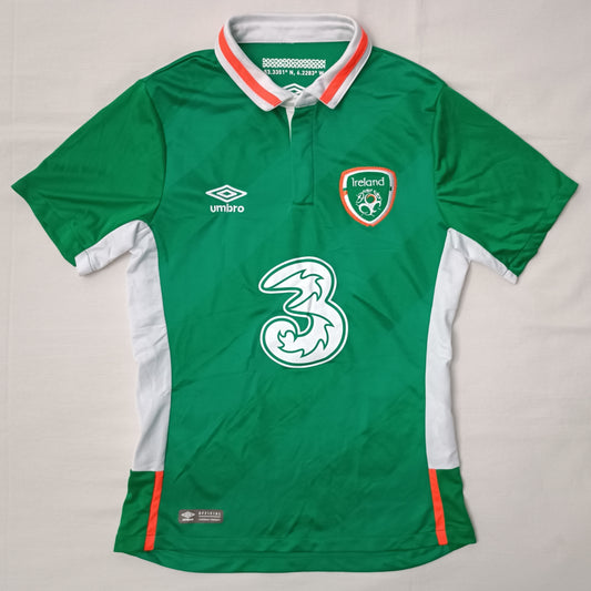 (ДЕТСКО) (Ръст 128-137см) Umbro Ireland 2016/17 Home Jersey тениска