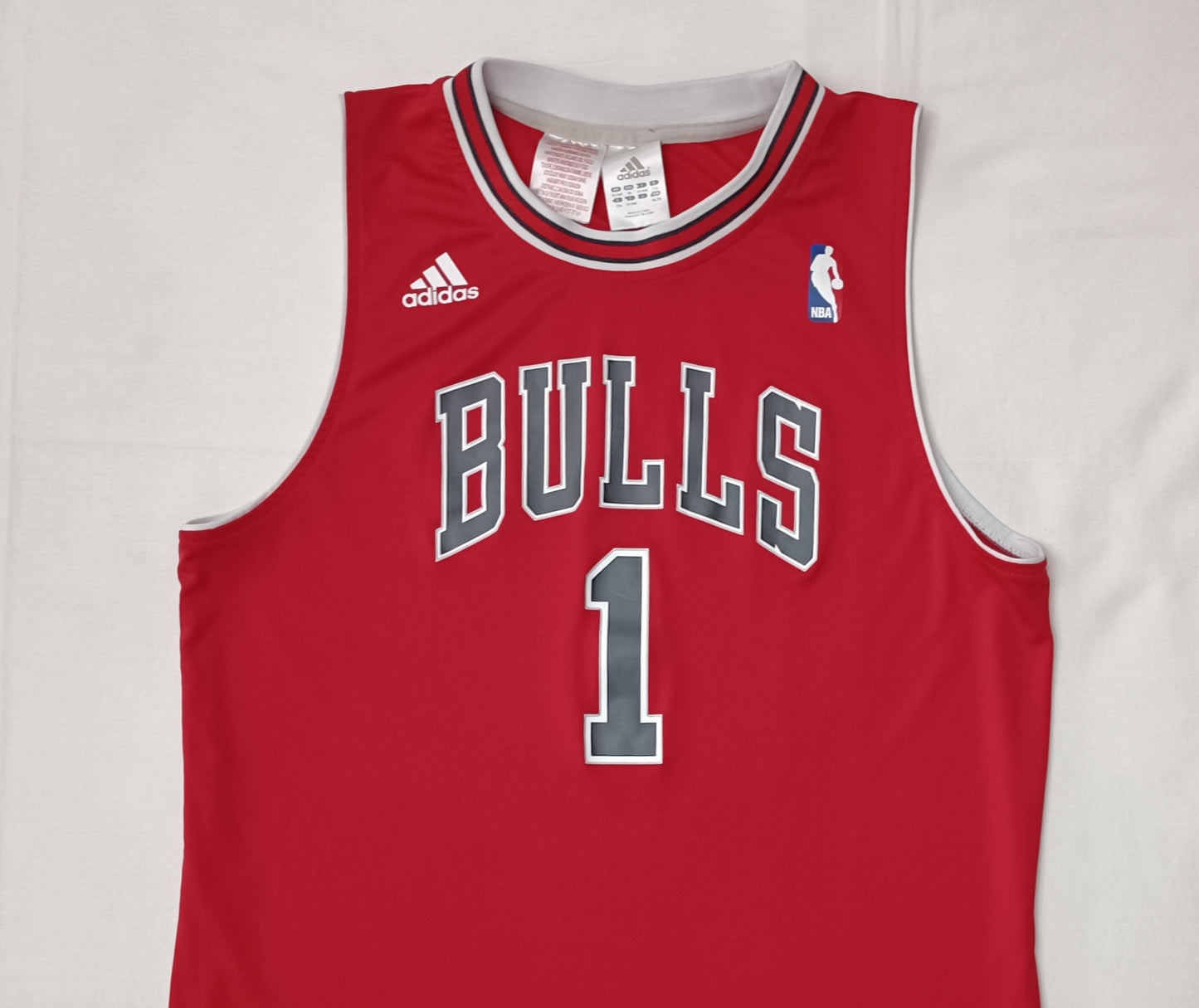 (ДЕТСКО) (Ръст 158-170см) Adidas NBA Chicago Bulls #1 Rose Jersey потник