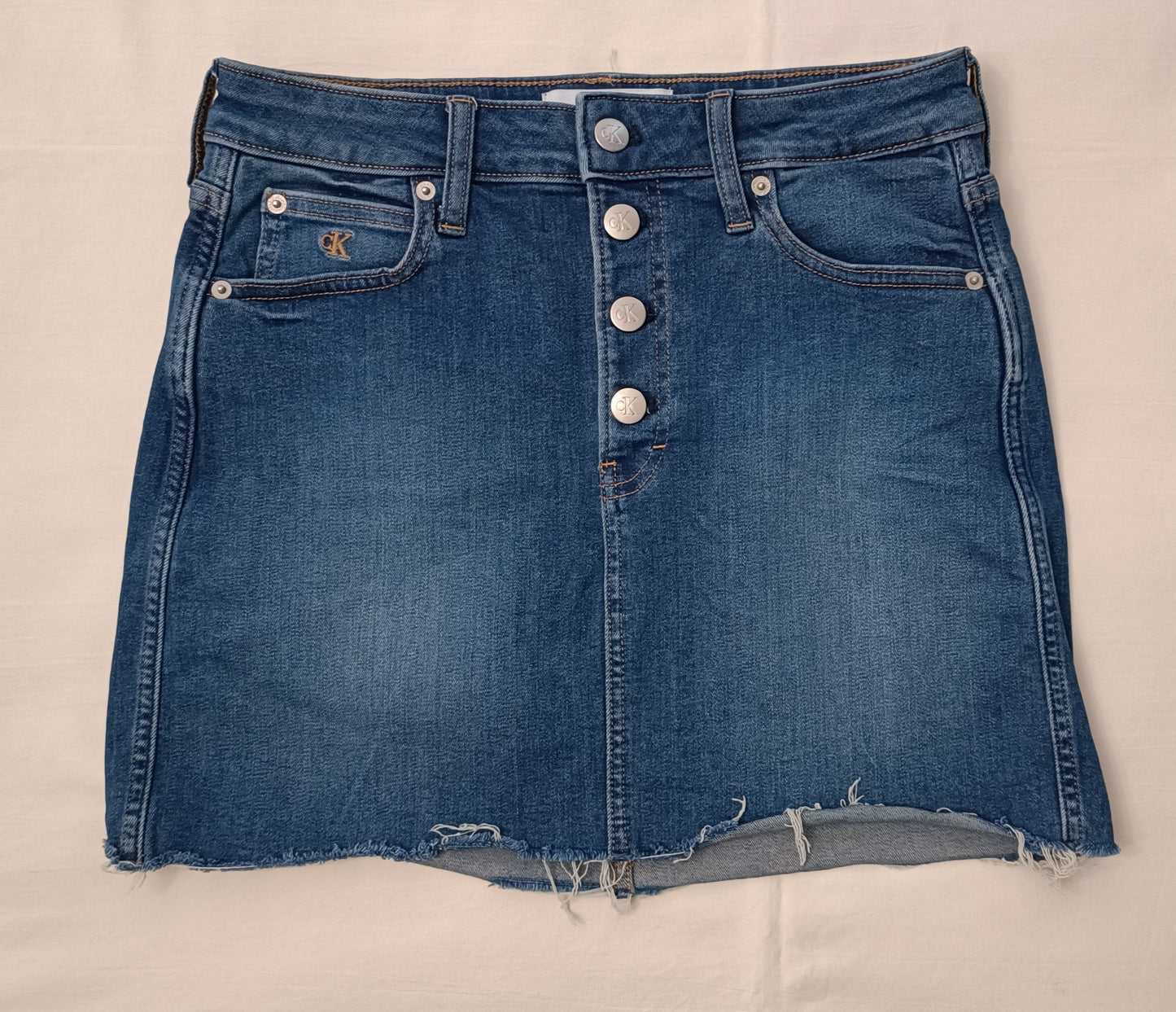 (ДАМСКО) (27, S) Calvin Klein Jeans Mid-Rise Mini Skirt дънкова пола