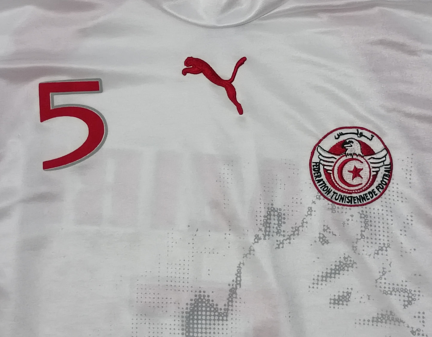 (XL) Puma Tunisia #5 Jaziri 2006 Jersey тениска