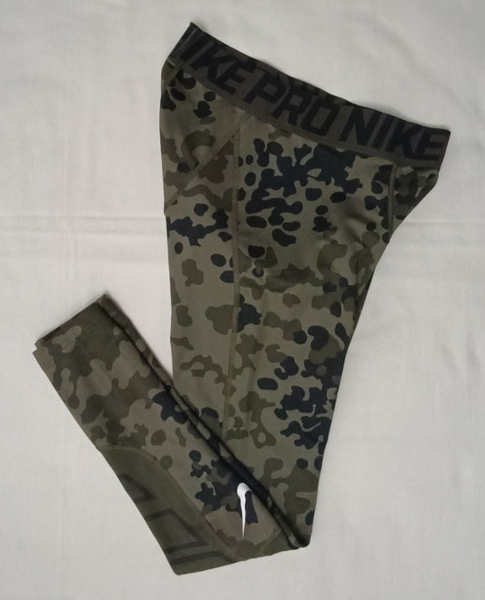 (ДАМСКО) (L) Nike PRO DRI-FIT Hyperwarm Camouflage Tights клин