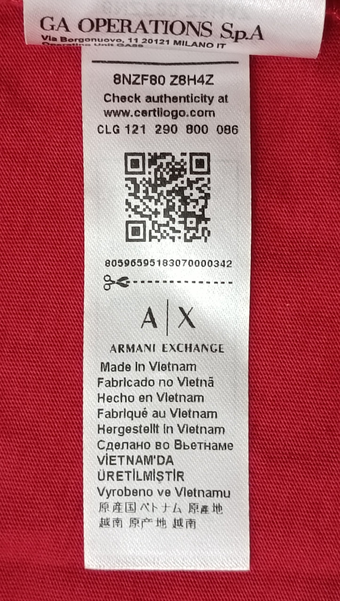 (S) Armani Exchange Polo Shirt тениска