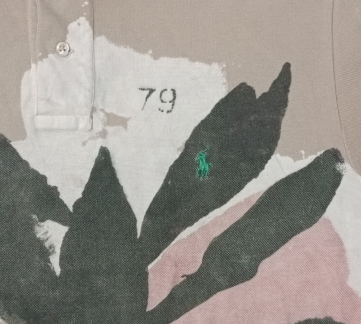 (L) POLO Ralph Lauren Artisan Saccharina Print Polo Shirt тениска