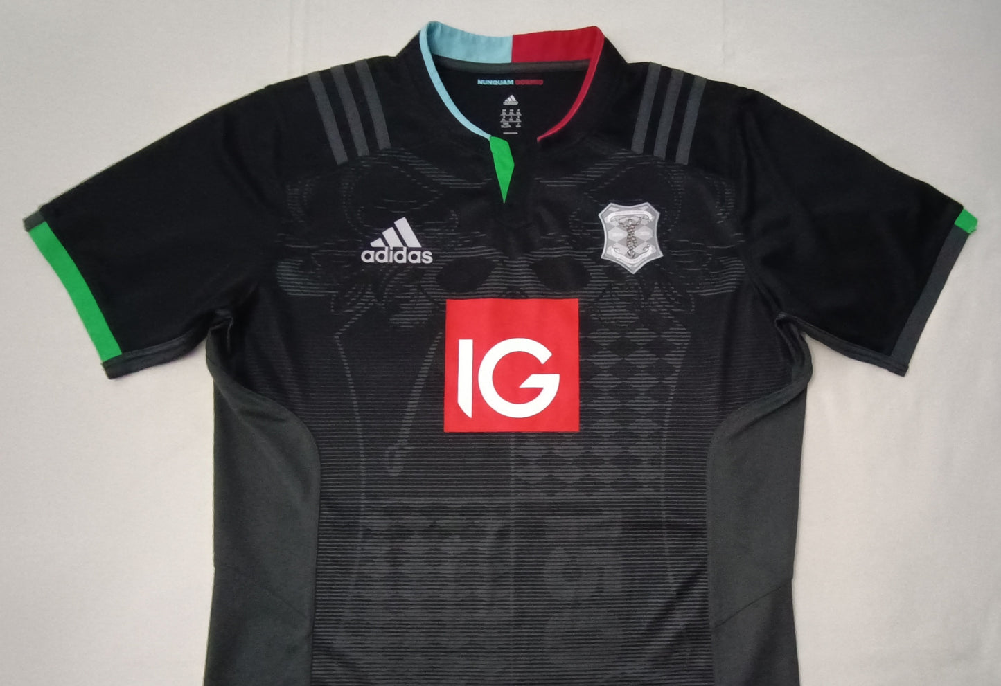 (2XL) Adidas Harlequins 2015/16 Home Rugby Jersey тениска