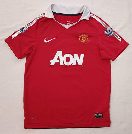(ДЕТСКО) (Ръст 137-147см) Nike DRI-FIT Manchester United #10 Rooney Home Jersey тениска