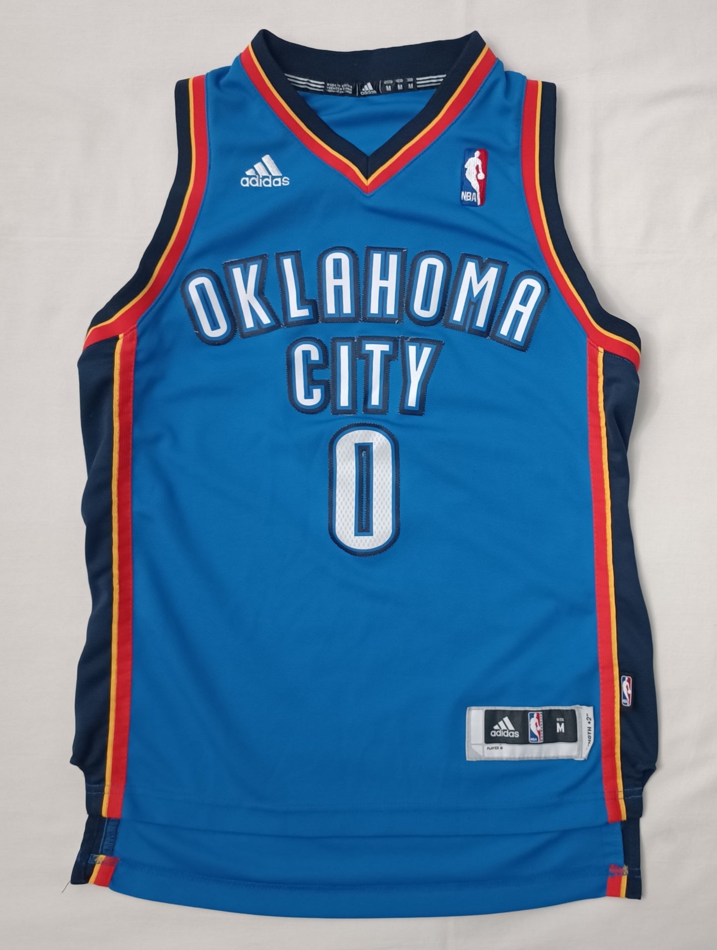 (ДЕТСКО) (Ръст 137-147см) Adidas NBA OKC Oklahoma City Thunder #0 Westbrook Jersey потник