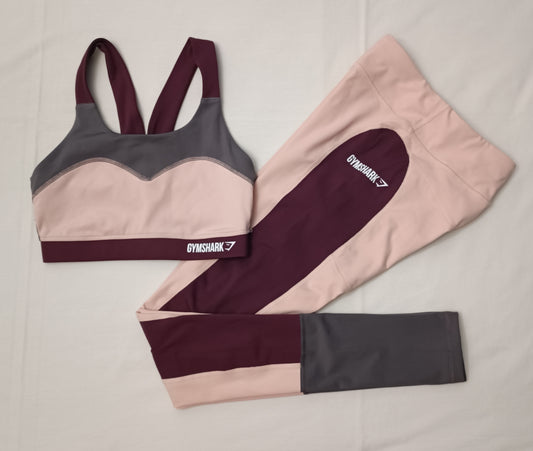 (ДАМСКО) (XS) Gymshark Tracksuit екип (бюстие и клин)