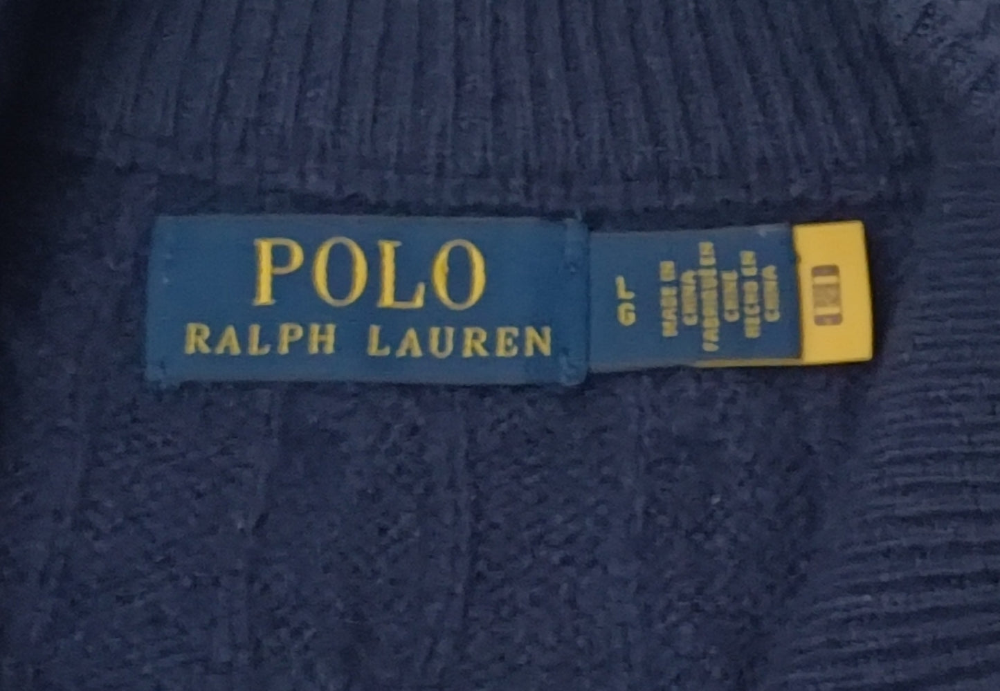 (L) POLO Ralph Lauren Cable-Knit Wool Cashmere Pullover вълнен пуловер