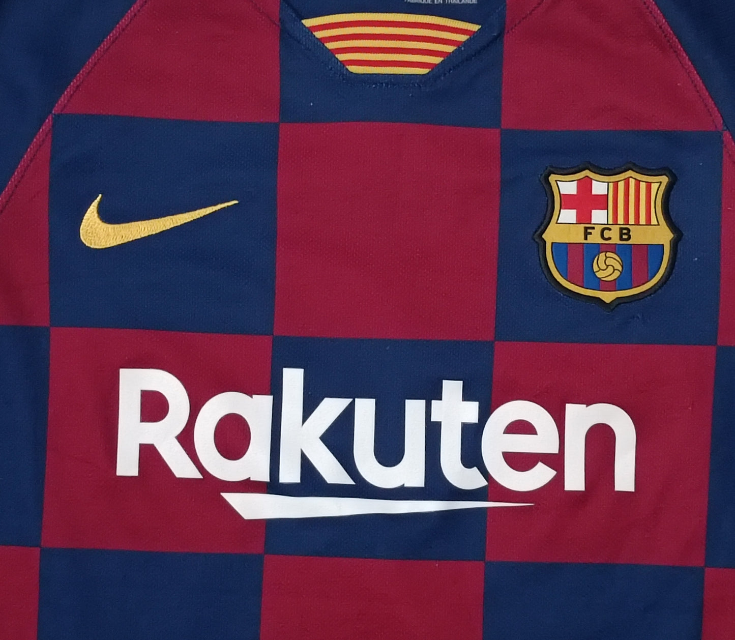 (ДЕТСКО) (137-147см) Nike DRI-FIT FC Barcelona #19 Braithwaite 2019/20 Home Jersey тениска