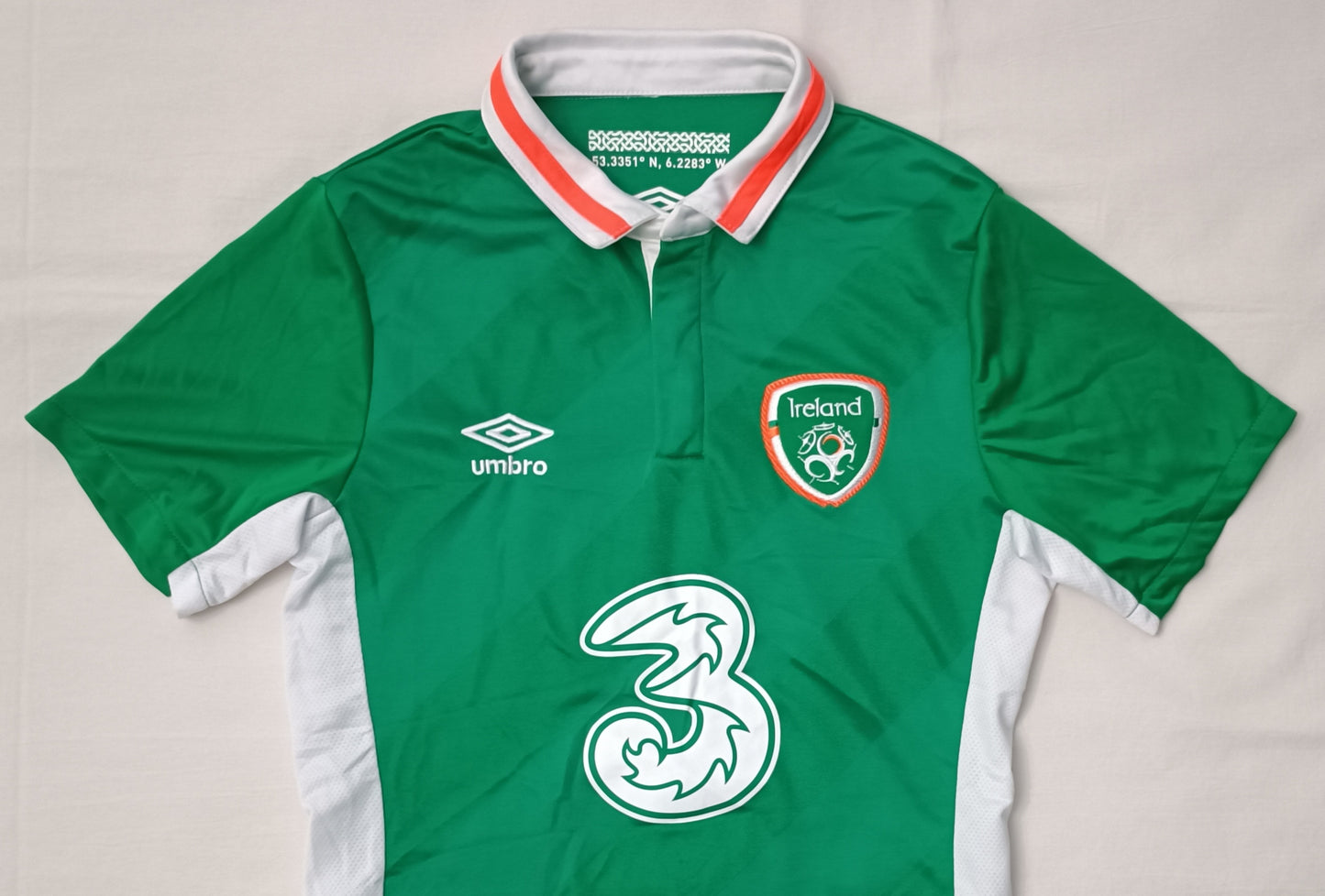 (ДЕТСКО) (Ръст 128-137см) Umbro Ireland 2016/17 Home Jersey тениска
