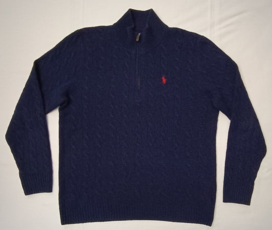 (L) POLO Ralph Lauren Cable-Knit Wool Cashmere Pullover вълнен пуловер