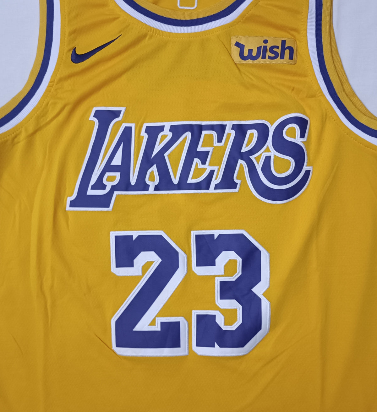 (L) Nike NBA LA Lakers #23 LeBron James Jersey потник