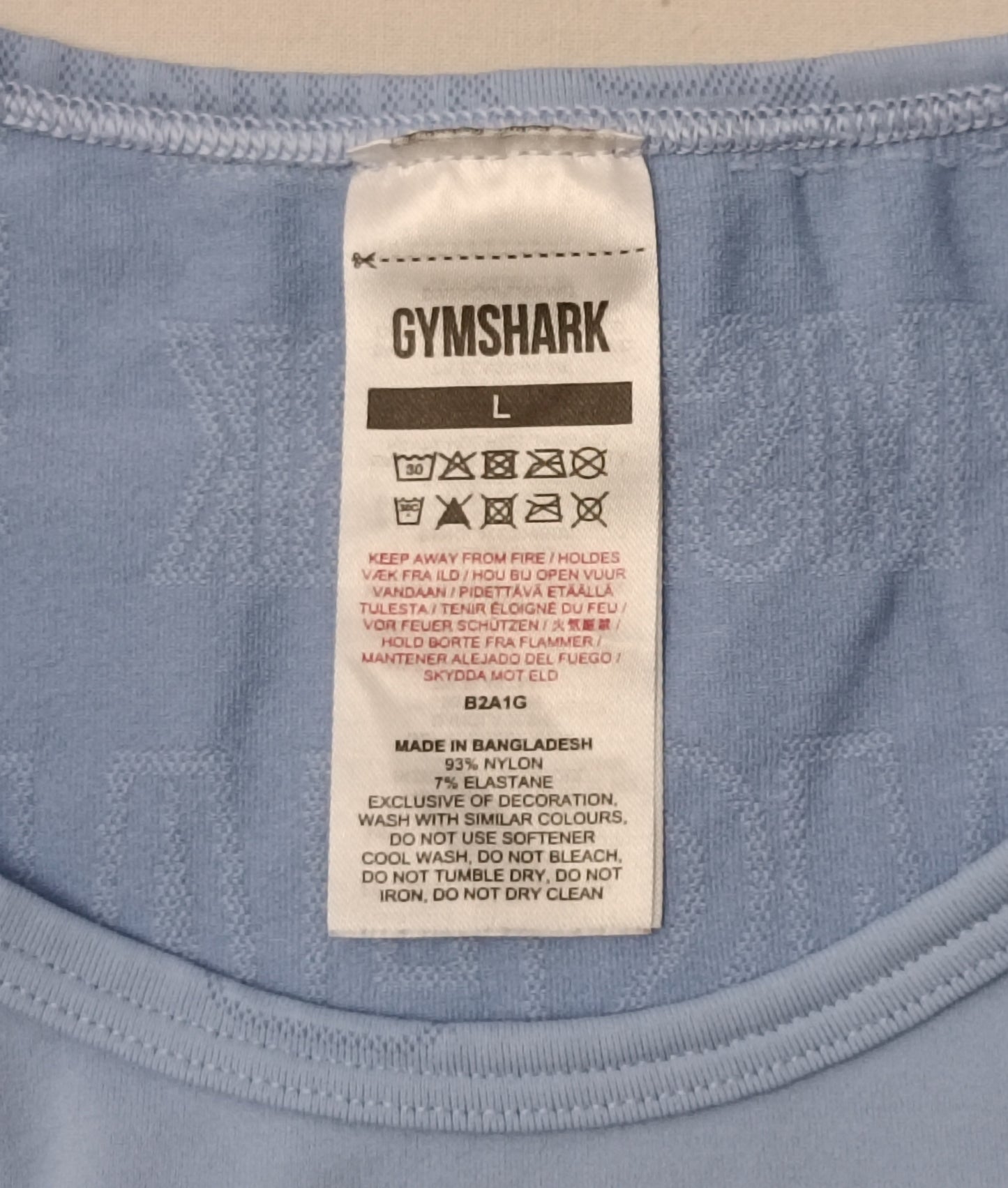 (ДАМСКО) (L) Gymshark Cropped Long Sleeve Top блуза