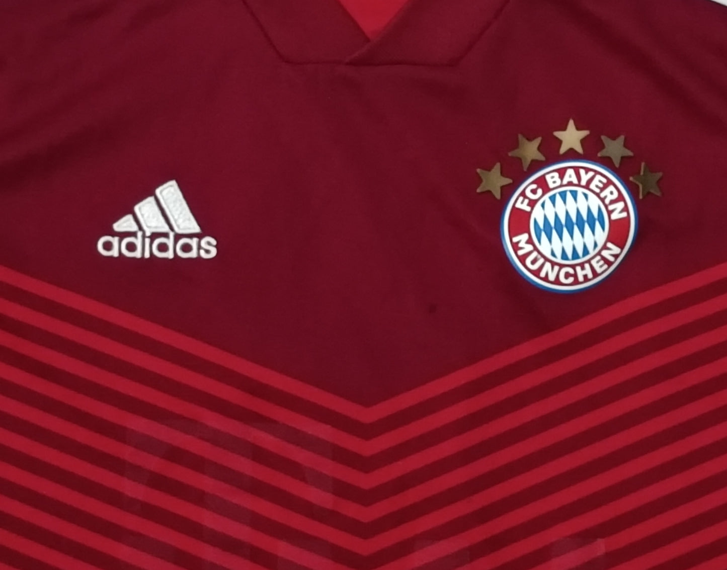 (ДЕТСКО) (Ръст 140-152см) Adidas Bayern Munchen #9 Lewandowski 2021/22 Home Jersey тениска
