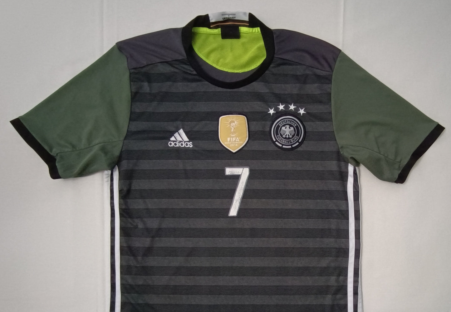 (M) Adidas Germany #7 Schweinsteiger 2015/17 Away Jersey тениска