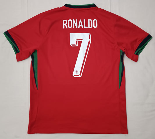 (L) Nike DRI-FIT Portugal #7 Ronaldo 2024 Home Jersey тениска