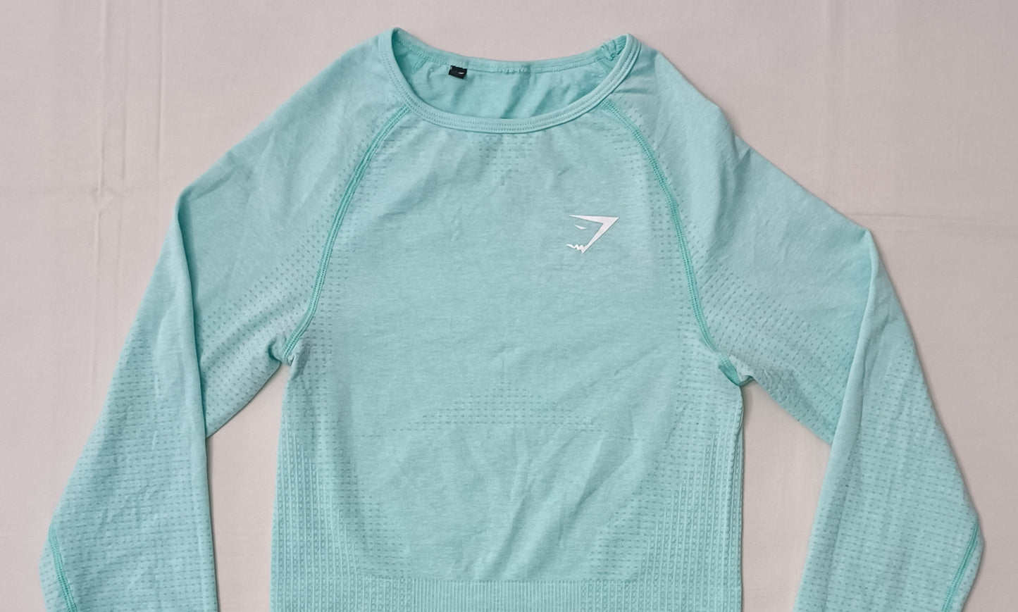 (ДАМСКО) (XS) Gymshark Seamless Cropped Long Sleeve Top блуза